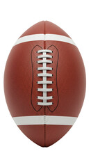 3D Rendering of a Football with Brown Leather Texture on Transparent