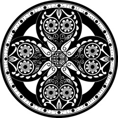 abstract floral ornament mandala design vector