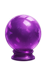Isolated Illustration of Shiny Purple Pixelated Magic Crystal Sphere Ball