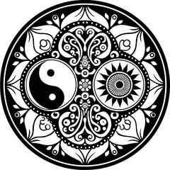 abstract floral ornament mandala design vector