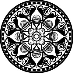 abstract floral ornament mandala design vector