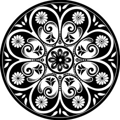 abstract floral ornament mandala design vector