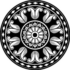 abstract floral ornament mandala design vector