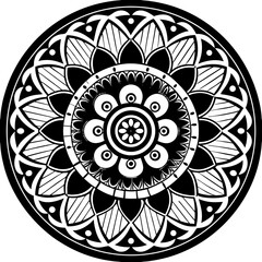 abstract floral ornament mandala design vector