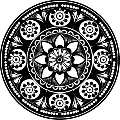 abstract floral ornament mandala design vector