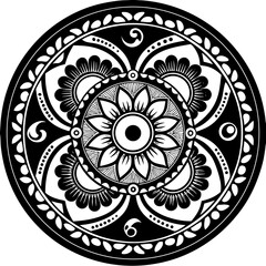 abstract floral ornament mandala design vector