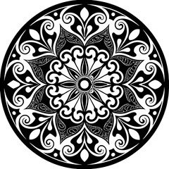 abstract floral ornament mandala design vector