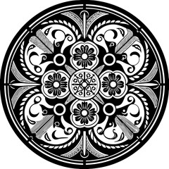 abstract floral ornament mandala design vector