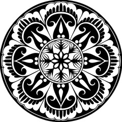 abstract floral ornament mandala design vector