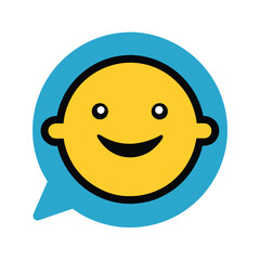 Cheerful Lemon Emoji in Speech Bubble