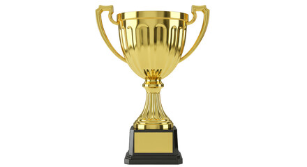 3d Rendering Of Golden Trophy Cup Symbolizing Victory and Achievement