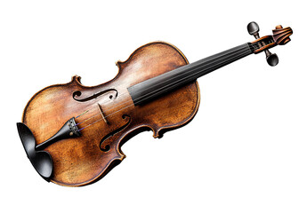 Obraz premium The winner of the Zhangzhou competition, a musical instrument, the violin, is isolated on a transparent background.