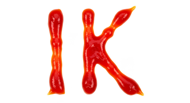 Isolated Ketchup Sauce Letter Alphabet Design on Transparent Background - Powered by Adobe