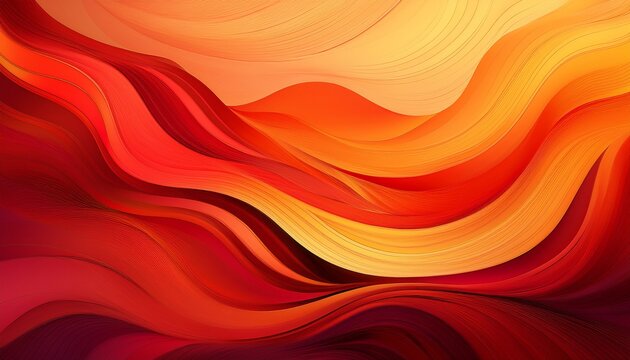 vibrant abstract features gradient warm hues transitioning from deep red at the top to fiery orange at the