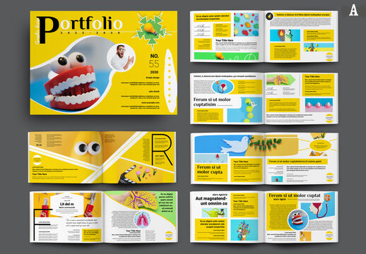 Portfolio Magazine Layout Template