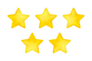 Obraz premium 丸みのある立体的な可愛い星