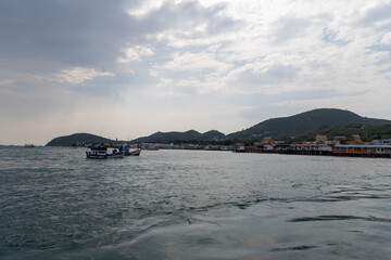 Thailand.Lan Island. view from the ship at a distance from the island