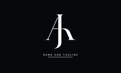AJ, JA Abstract Letters Logo Monogram