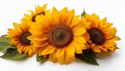 Obraz premium russian sunflower isolated on white background
