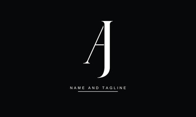 AJ, JA Abstract Letters Logo Monogram