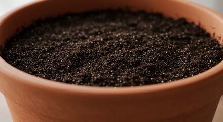 Soil in Terracotta Pot