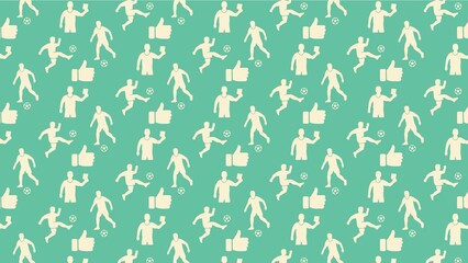 Vector seamless football, soccer pattern design