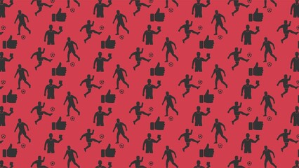 Vector seamless football, soccer pattern design