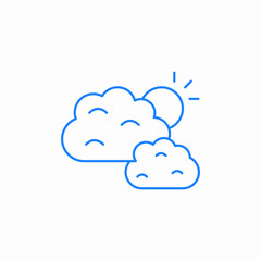 sun clouds weather icon sign vector