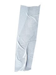 briefly pasted white adhesive tape