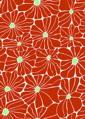 A pattern of large daisies in bright colors .Seamless pattern.