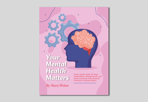 Pink And Purple Mental Health Brain Therapy Psychology Ebook Cover Template