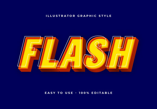 Yellow And Orange Flash Promo Sale Discount Text Effect