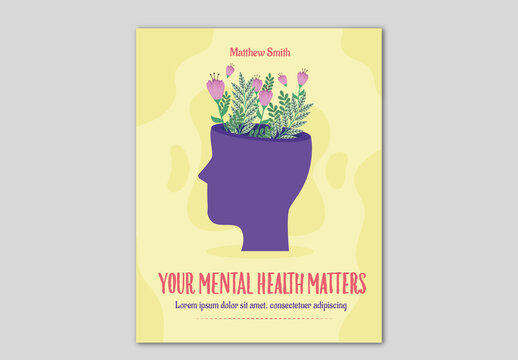Yellow And Purple Mental Health Awareness Wellness Ebook Template