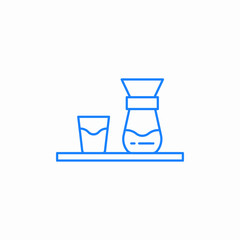 coffee maker glass icon sign vector