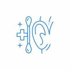 cotton swab ear icon sign vector