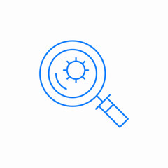 disease detection magnifier icon sign vector