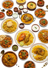 Delicious Isolated Biryani Variety Authentic Indian Cuisine Transparent