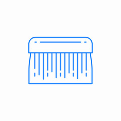 hair styling tool brush icon sign vector
