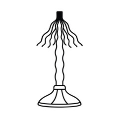 Design Lamp Base With Organic Root Like Texture