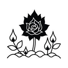 Hellfire Blooms In Blackened Roses Across A Battlefield