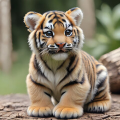 Naklejka premium tiger in the zoo