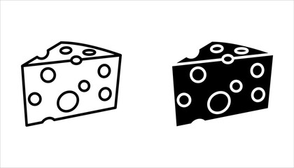 Cheese icon set, Vector illustration isolated on white background.