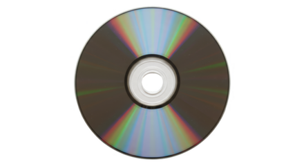 Isolated Round Optical Disc with Transparent Background Media Technology