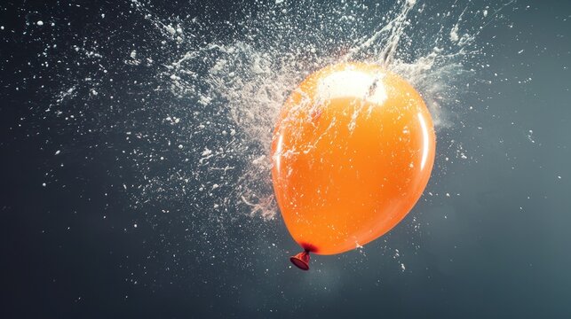 A balloon suddenly collapsing inward, symbolizing the act of imploding under pressure