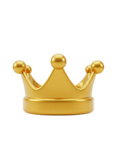 Golden Crown Isolated 3D Render For Royal Decorations And Achievements
