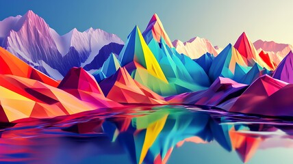 High mountains with striking colors and beautiful colors