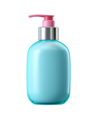 Light Blue Pump Bottle Mockup Perfect for Soap Lotion or Shampoo Packaging Design
