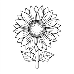 Sunflower with inspirational quote  handwritten