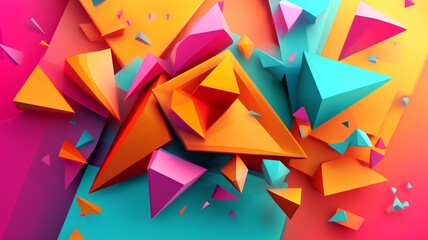 Abstract image with 3d shape with 4k resolution