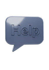 Gray Help Message Speech Bubble Asking Solutions Isolated Icon